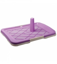 V.I.Pet Р160-06 туалет для собак, со столбиком, большой, 63*48*6 см фиолетовый