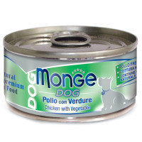 Влажный корм Monge Dog Natural для собак куриные кусочки с овощами, консервы
