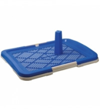 V.I.Pet Р160-05 туалет для собак, со столбиком, большой 63*48*6 см синий