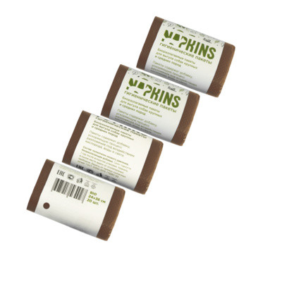 Napkins БИОпакеты гигиенические для выгула собак средних и крупных пород, коричневые