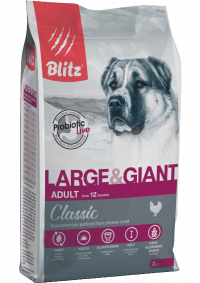 Blitz Classic Сухой корм для взрослых собак крупных и гигантских пород Large &amp; Giant Breeds Adult Dog