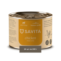 Savita консервы для собак «Курица», беззерновые, 24 шт по 240 г