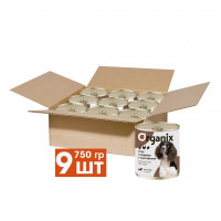 Organix Консервы для собак Утка, индейка, картофель 9 шт по 750 г