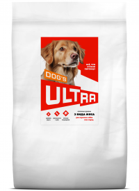 Ultra - сухой корм для взрослых собак, 3 вида мяса: курица, говядина, индейка