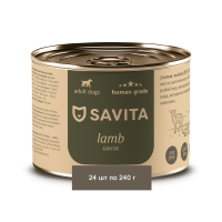 Savita консервы для собак «Ягнёнок с морковью», беззерновые, 24 шт по 240 г