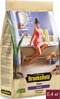Сухой корм Brooksfield для взрослых кошек, профилактика МКБ, с индейкой и рисом