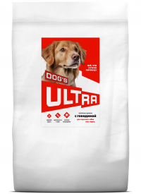 Ultra - сухой корм для взрослых собак всех пород, с говядиной