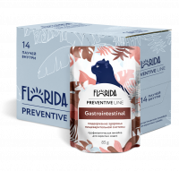 Влажный корм Florida Preventive Line Gastrointestinal для кошек, поддержание здоровья пищеварительной системы, набор паучей 14 шт по 85 г