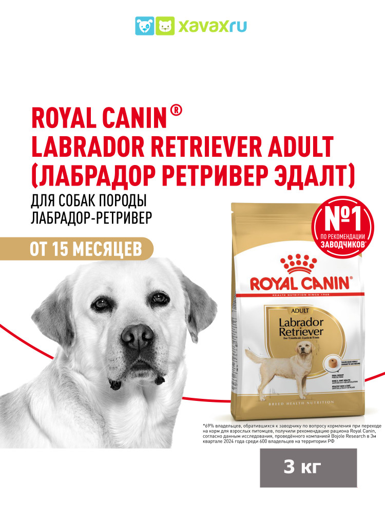 Сухой корм Royal Canin Labrador Retriever Adult для взрослых собак породы Лабрадор Ретривер от 15 месяцев