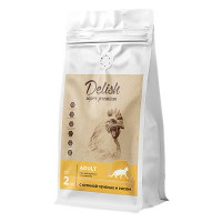 Сухой корм Delish super premium для кошек Куриная печень с рисом