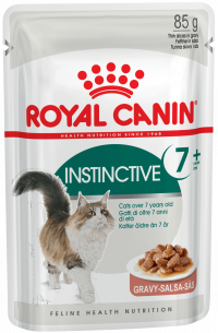 Royal Canin INSTINCTIVE +7 (В СОУСЕ) Мелкие кусочки в соусе для кошек старше 7 лет