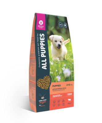 All Dogs Сухой корм для щенков с говядиной и овощами