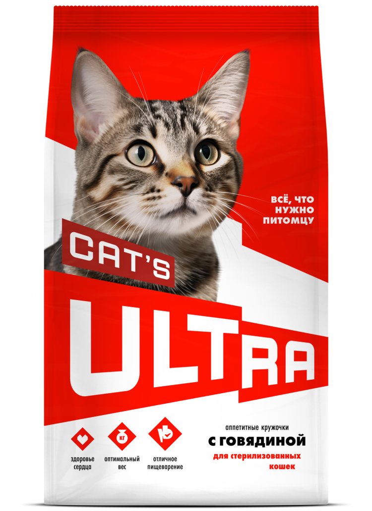 Ultra - Сухой корм для стерилизованных кошек, с говядиной