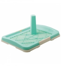 V.I.Pet Р159-01 туалет для собак, со столбиком, малый 48*35*6 см зеленый