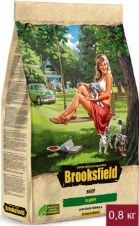 Сухой корм Brooksfield для щенков с говядиной и рисом