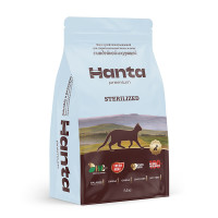Сухой корм HANTA для стерилизованных кошек и котов с индейкой и курицей