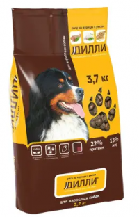 Сухой корм Дилли для взрослых собак рагу из курицы с рисом