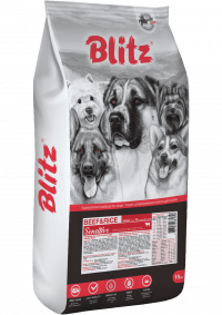 Blitz Sensitive Сухой корм для взрослых собак всех пород с говядиной и рисом Beef &amp; Rice Adult Dog All Breeds