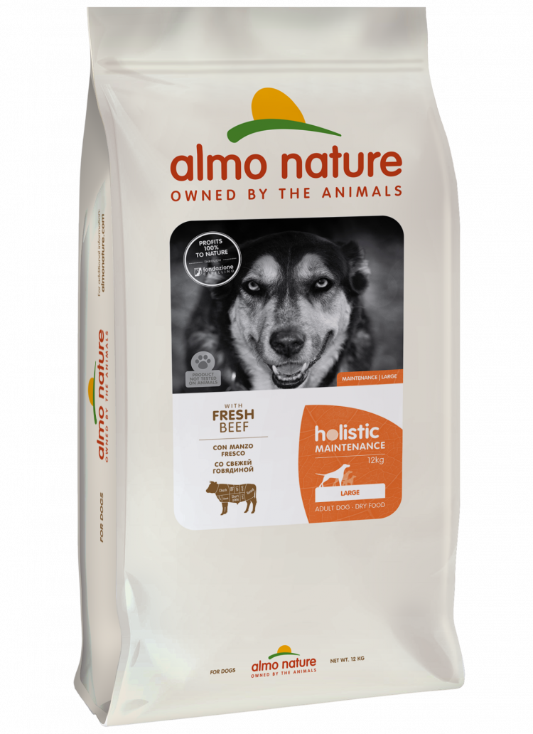 Сухой корм Almo Nature HOLISTIC для взрослых собак крупных пород со свежей говядиной
