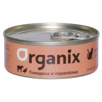Organix Консервы для кошек с говядиной и перепелкой