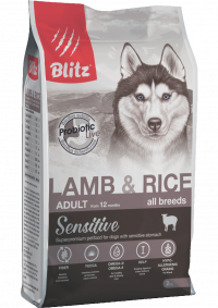 Blitz Sensitive Сухой корм для взрослых собак всех пород с ягнёнком и рисом Lamb &amp; Rice Adult Dog All Breeds