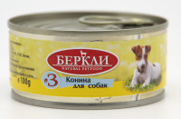Консервы для собак Беркли №3, монопротеин, конина