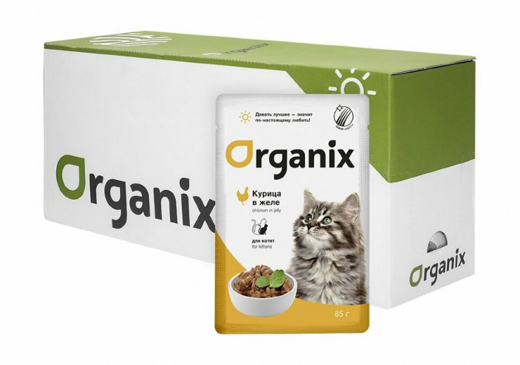 Organix паучи для котят, курица в желе