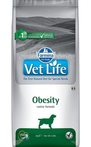 Farmina Vet Life Dog Obesity Для собак. Снижение избыточного веса, вспомогательная терапия при сахарном диабете