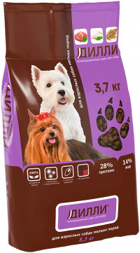 Сухой корм Дилли для взрослых собак мелких пород