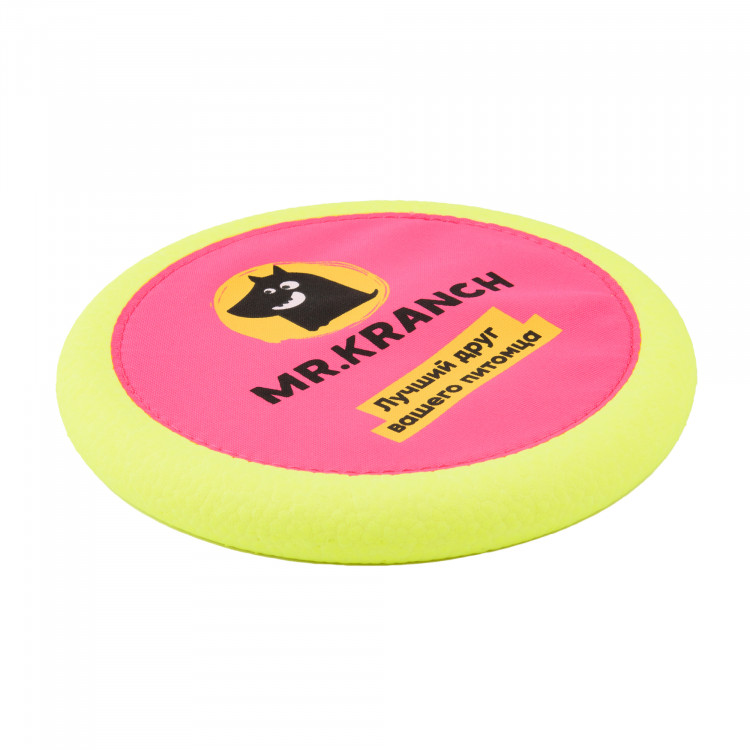 Игрушка Mr.Kranch для собак Тарелка фрисби UFO диаметр 24 см розовая