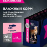 Влажный корм Eukanuba паучи для кошек с лососем в соусе (упаковка 28 шт по 85 гр)