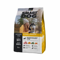 Сухой корм Smart Dog для взрослых собак средних и крупных пород с курицей и овощами