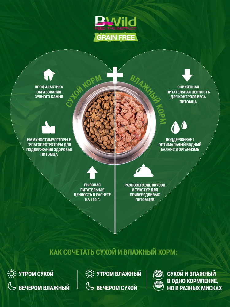 Сухой корм Monge Cat BWild GRAIN FREE для взрослых кошек, беззерновой, из трески