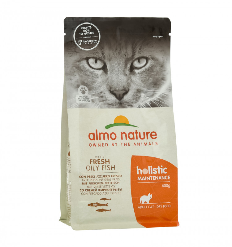 Almo Nature HOLISTIC Сухой корм для взрослых кошек со свежей морской рыбой, Life Maintenance, Fresh Oily Fish