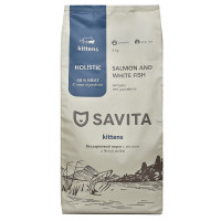 Корм SAVITA беззерновой корм для котят с лососем и белой рыбой