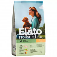Сухой корм Elato Holistic Lite для щенков всех пород с курицей и индейкой