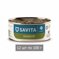 SAVITA vet (вет. консервы) Metabolic ветеринарный диетический влажный корм для взрослых собак для снижения веса, склонных к ожирению