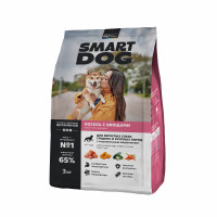 Сухой корм Smart Dog для взрослых собак средних и крупных пород с чувствительным пищеварением с лососем и овощами