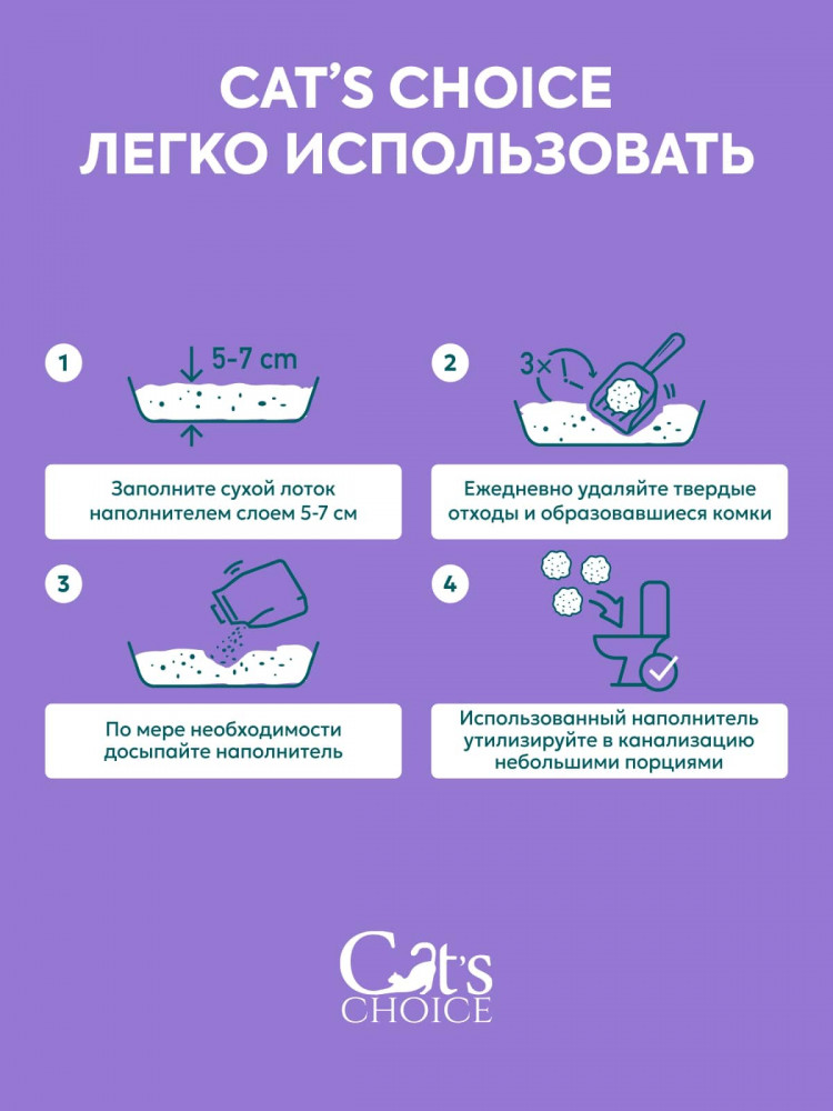 Растительный комкующийся наполнитель тофу Cat's choice с ароматом 