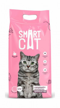 Smart Cat - Комкующийся наполнитель для кошек, дробленый тофу, с ароматом персика