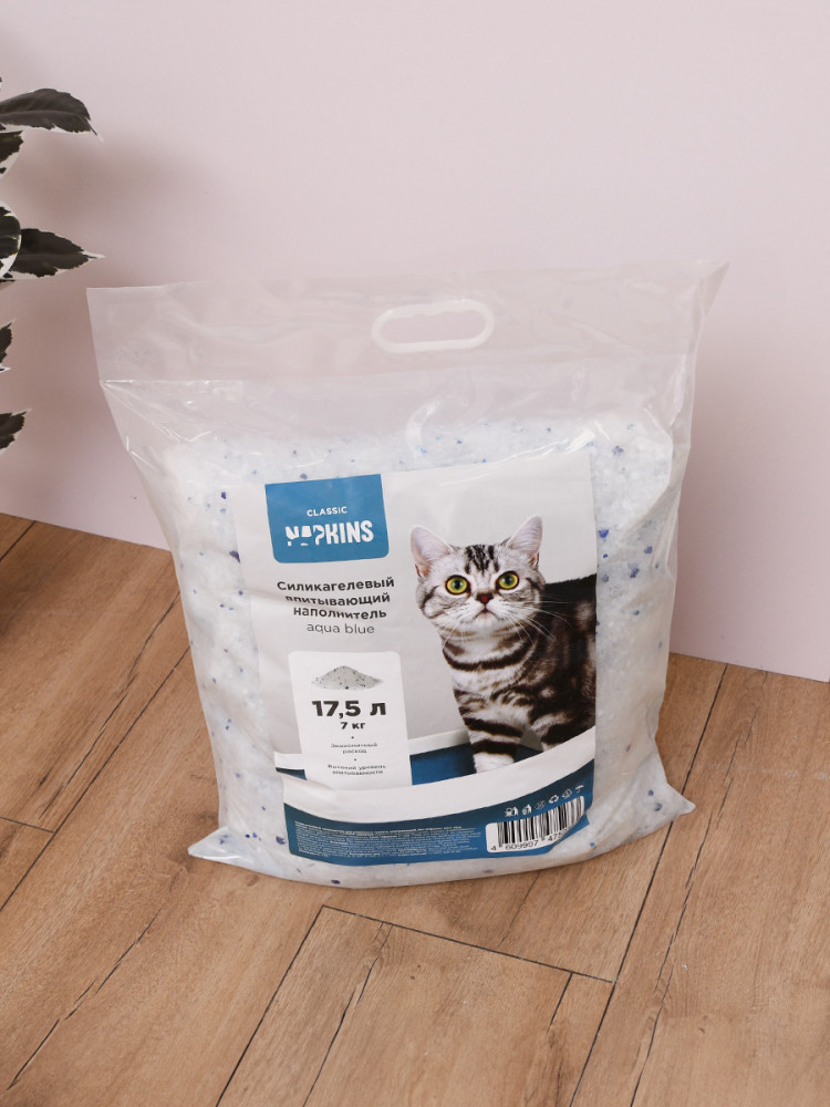 Napkins - силикагелевый наполнитель для кошек впитывающий, без отдушки, альпийская свежесть
