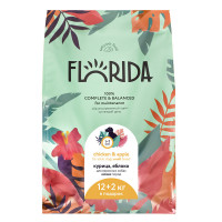 FLORIDA сухой корм для взрослых собак малых пород с курицей и яблоком