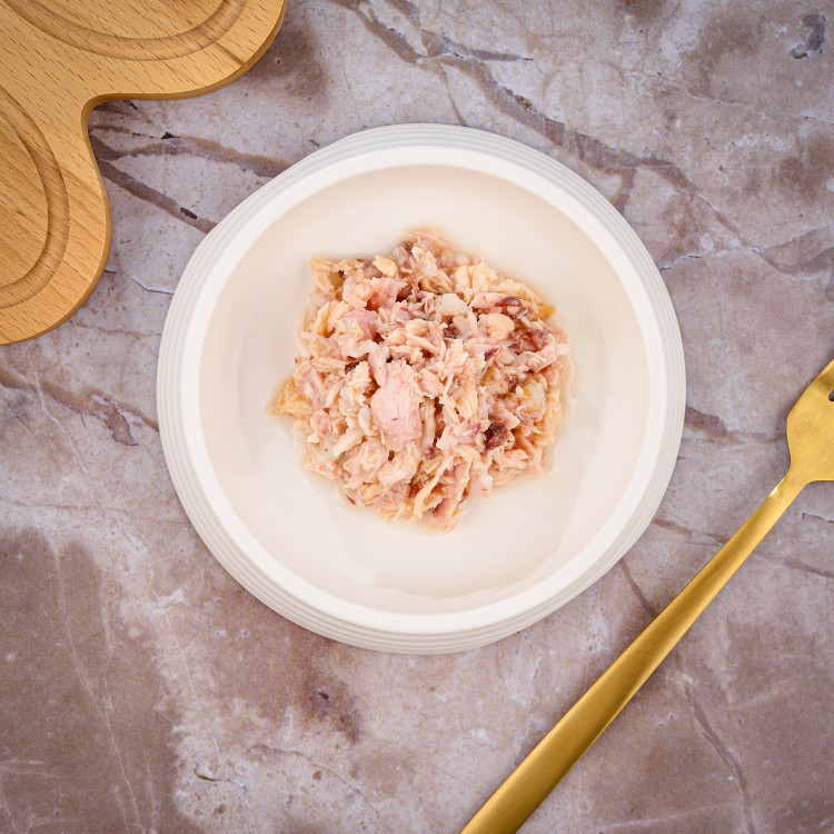 Влажный корм Monge Cat Natural для кошек, из тунца с курицей и креветками, консервы